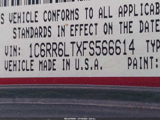 2015 RAM 1500 1C6RR6LTXFS566614 Photo 8