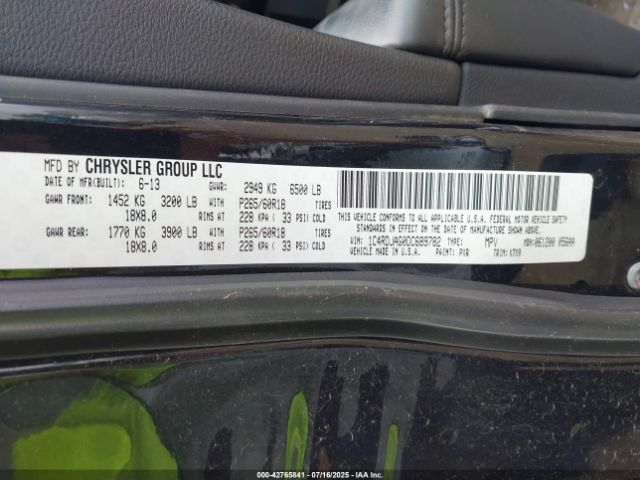 2013 DODGE DURANGO 1C4RDJAG0DC689782 Photo 8