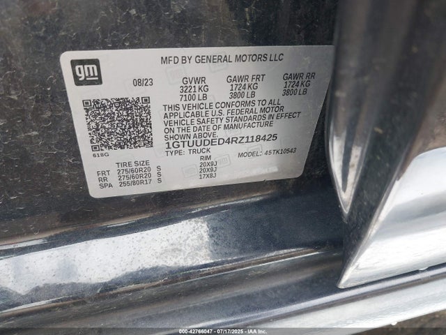 1GTUUDED4RZ118425 GMC l84
