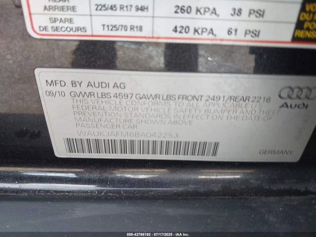 2011 AUDI A3 WAUKJAFM6BA042253 Photo 8