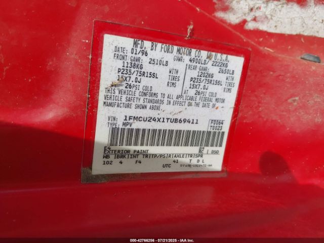 1996 FORD EXPLORER 1FMCU24X1TUB69411 Photo 8
