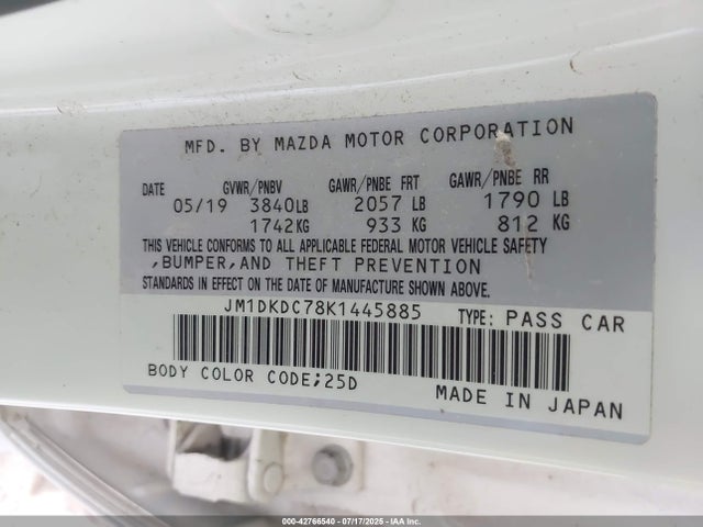 Mazda pe 2019 JM1DKDC78K1445885 Image 9