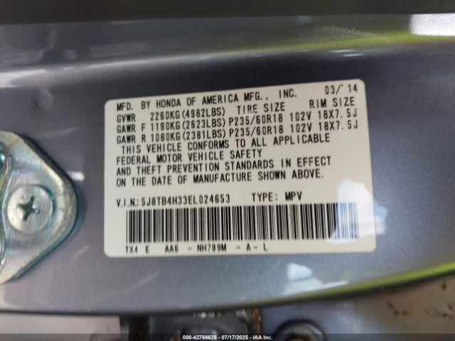 2014 ACURA RDX 5J8TB4H33EL024653 Photo 8