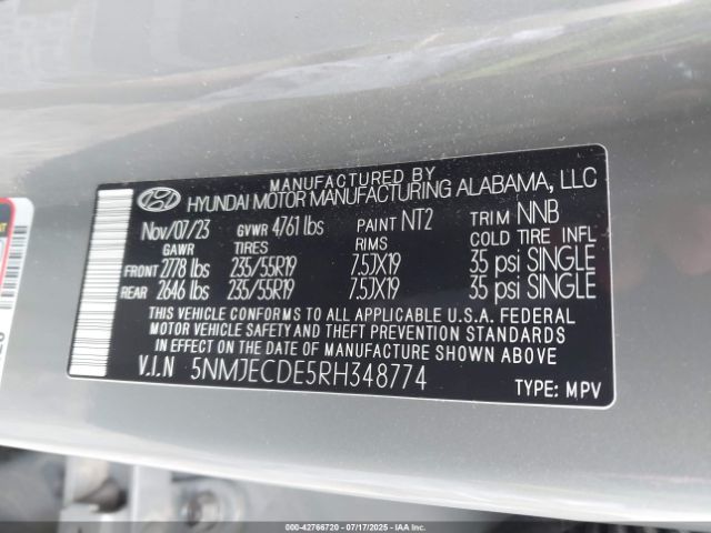 2024 HYUNDAI TUCSON 5NMJECDE5RH348774 Photo 8