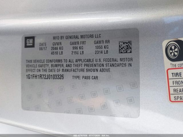 2018 CHEVROLET CAMARO 1G1FH1R72J0103326 Photo 8
