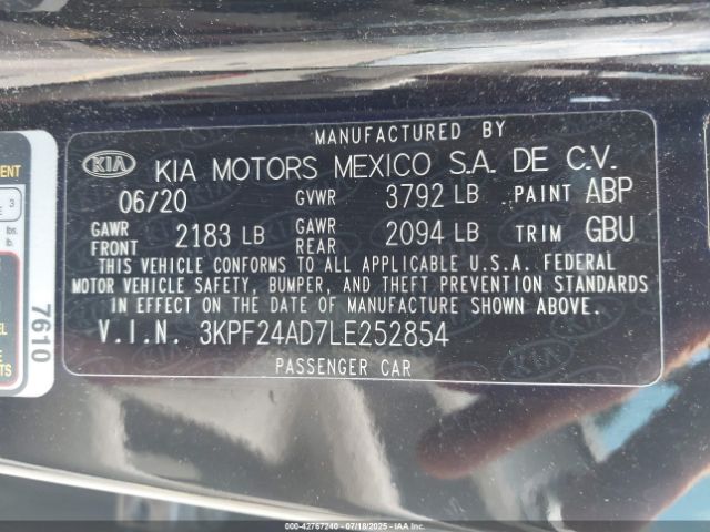 2020 KIA FORTE 3KPF24AD7LE252854 Photo 8