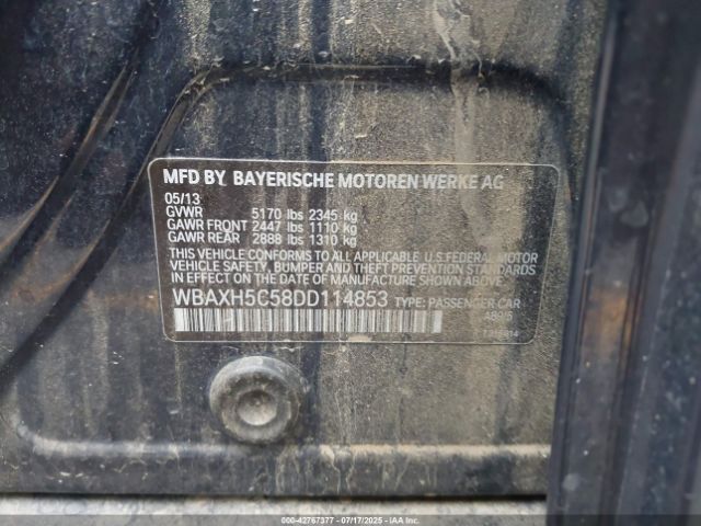2013 BMW 528I WBAXH5C58DD114853 Photo 8
