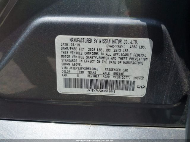 2019 INFINITI Q50 JN1EV7APXKM519048 Photo 8