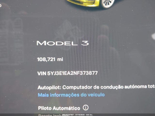 2022 TESLA MODEL 3 5YJ3E1EA2NF373877 Photo 6