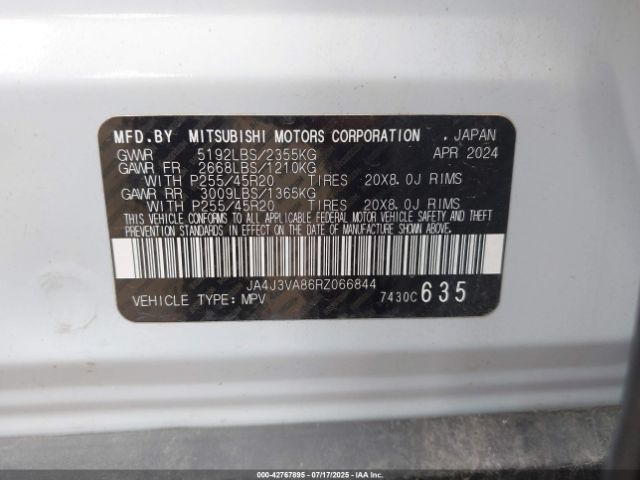 2024 MITSUBISHI OUTLANDER JA4J3VA86RZ066844 Photo 8