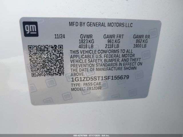 2025 CHEVROLET MALIBU 1G1ZD5ST1SF155679 Photo 8