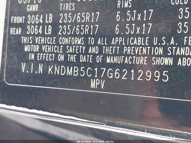 KIA SEDONA LX 2016 KNDMB5C17G6212995 Image 9