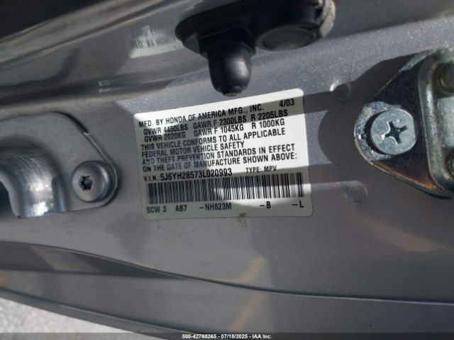 2003 HONDA ELEMENT 5J6YH28573L020993 Photo 8