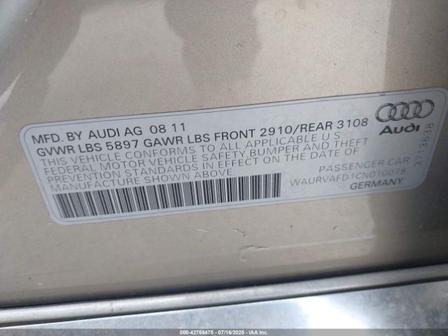 2012 AUDI A8 L WAURVAFD1CN010078 Photo 8