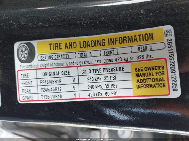 2013 CADILLAC XTS 2G61T5S32D9122258 Photo 8