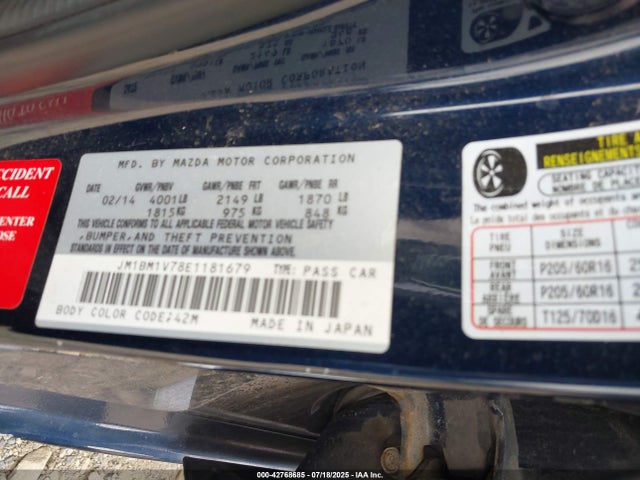 JM1BM1V78E1181679 Mazda pe