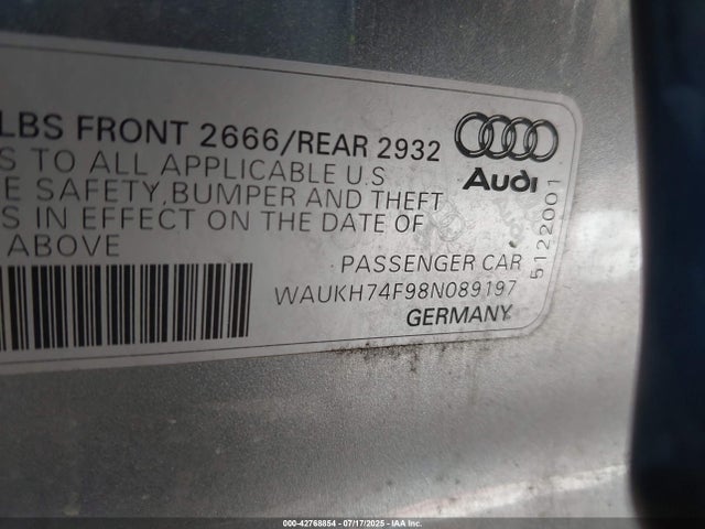 2008 AUDI A6 WAUKH74F98N089197 Photo 8