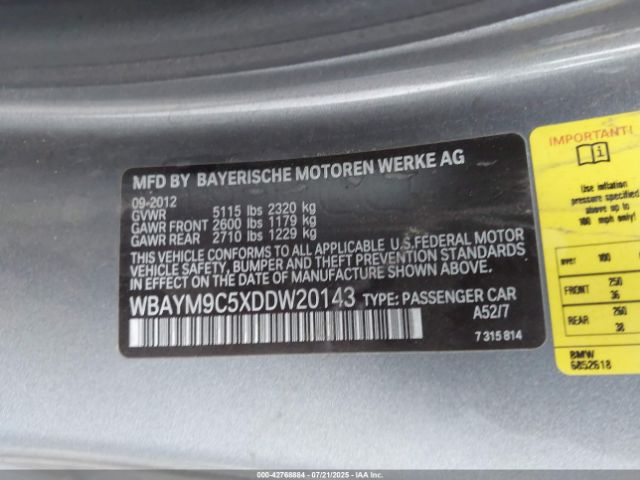 2013 BMW 650I WBAYM9C5XDDW20143 Photo 8