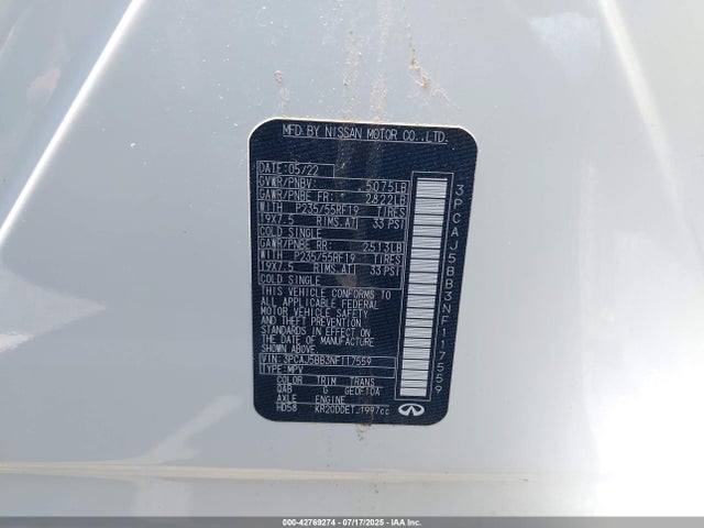 Infiniti 2022 2022 3PCAJ5BB3NF117559 Image 9