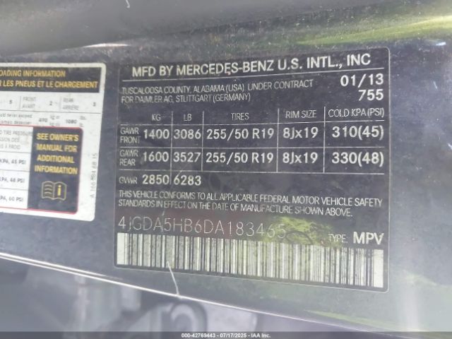 2013 MERCEDES-BENZ ML 350 4JGDA5HB6DA183465 Photo 8