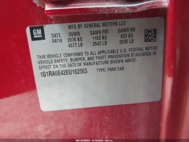2014 CHEVROLET VOLT 1G1RA6E42EU162563 Photo 8