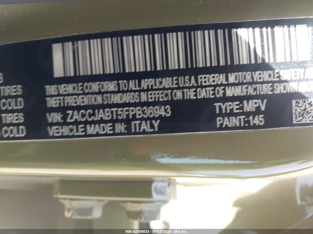 ZACCJABT5FPB36943 Jeep 2015