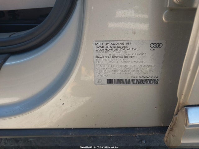 Audi 2014 2014 WA1CFAFP4EA096930 Image 9
