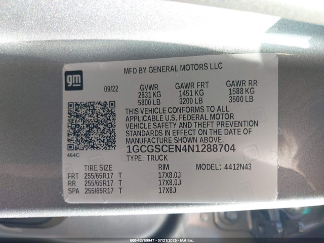 1GCGSCEN4N1288704 Chevrolet lgz