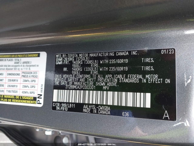 Lexus a25a-fxs, 5nm+4nm 2023 2T2BBMCA2PC003301 Image 9