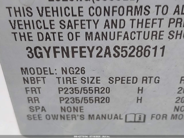 2010 CADILLAC SRX 3GYFNFEY2AS528611 Photo 8