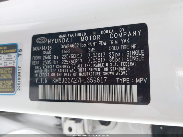 KM8J33A27HU359617 Hyundai t-gdi gamma