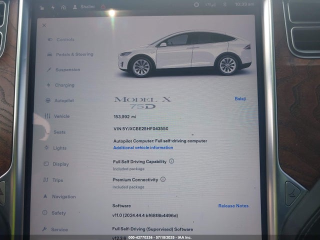 2017 TESLA MODEL X 5YJXCBE25HF043550 Photo 6