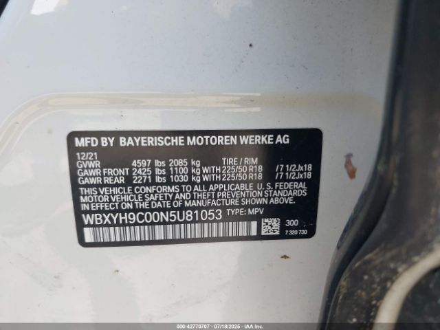 2022 BMW X2 WBXYH9C00N5U81053 Photo 8