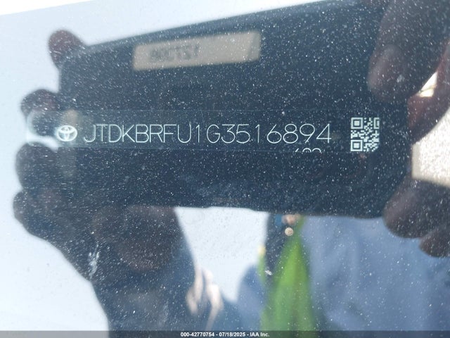 JTDKBRFU1G3516894 Toyota 2zr-fxe,1nm