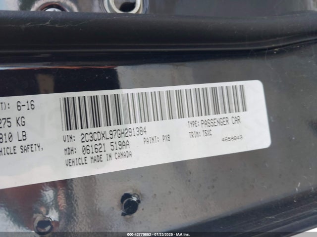 2C3CDXL97GH291384 Dodge Charger
