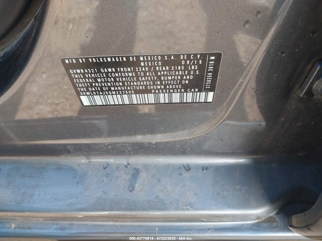 3VWL07AJ5GM237505 Volkswagen Jetta