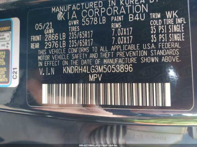 2021 KIA SORENTO HYBRID KNDRH4LG3M5053896 Photo 8