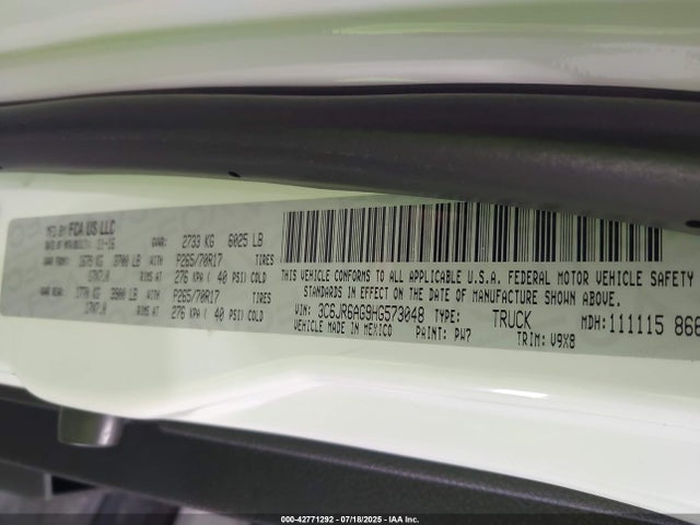 3C6JR6AG9HG573048 RAM 1500