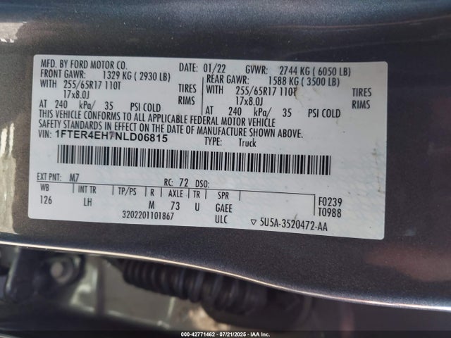 1FTER4EH7NLD06815 Ford tivct, 4v