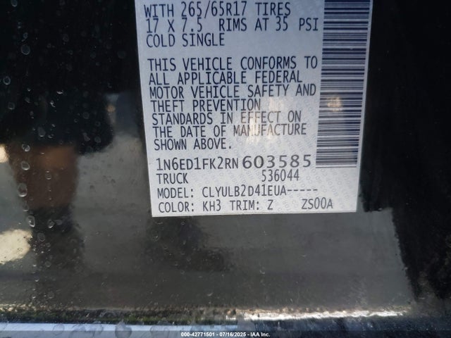 Nissan Frontier 2024 1N6ED1FK2RN603585 Image 9