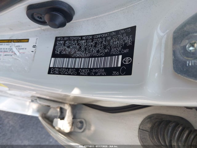 JTDKN3DU6F1992642 Toyota 2zr-fxe+3jm