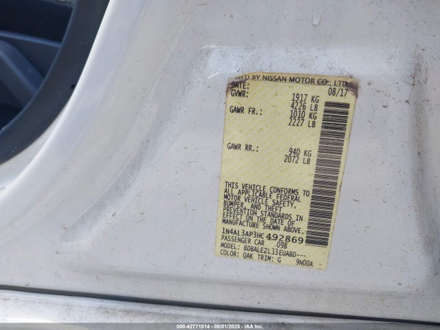1N4AL3AP3HC492869 Nissan 2017