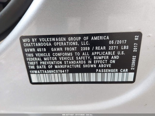 Volkswagen tsi 2017 1VWAT7A38HC078417 Image 9