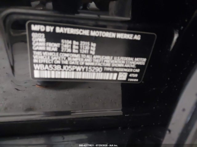 WBA53BJ05PWY15290 BMW 540I