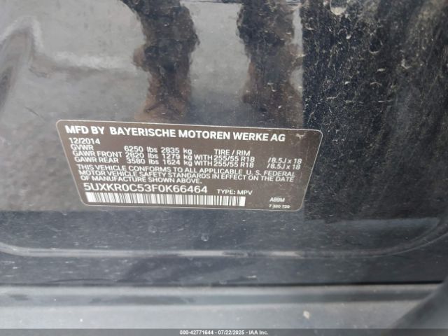2015 BMW X5 5UXKR0C53F0K66464 Photo 8