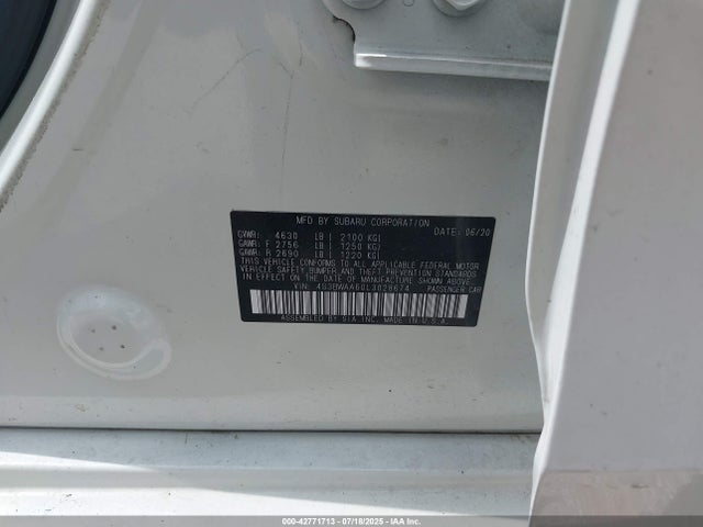 Subaru u5 2020 4S3BWAA60L3028674 Image 9