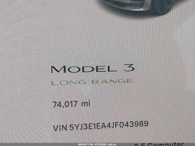 2018 TESLA MODEL 3 5YJ3E1EA4JF043989 Photo 6