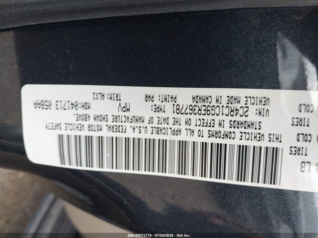 Chrysler Town and Country 2014 2C4RC1CG9ER367781 Image 9