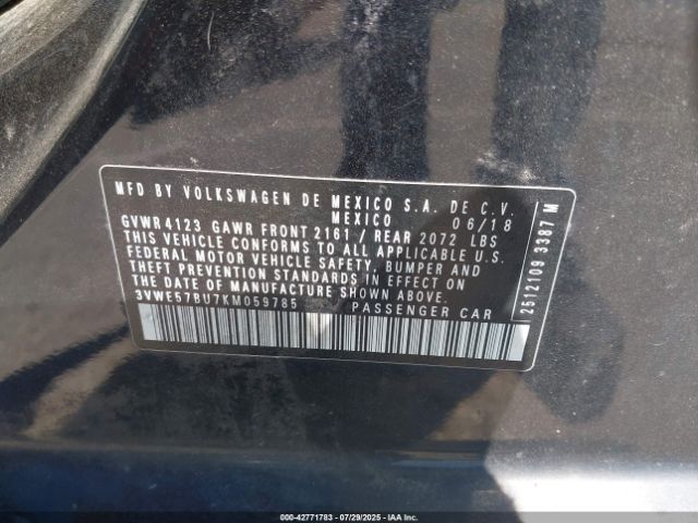 2019 VOLKSWAGEN JETTA 3VWE57BU7KM059785 Photo 8