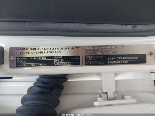 2016 BENTLEY CONTINENTAL GT SCBFH7ZA1GC056693 Photo 8